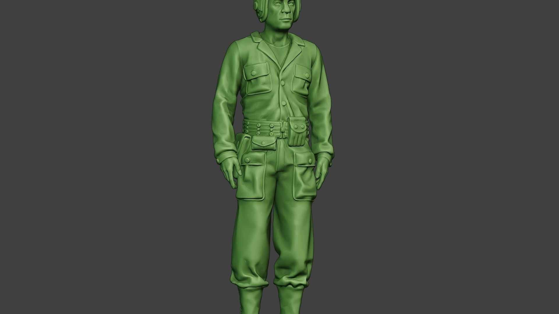 American Tank Crew unit ww2 Stand2 ATC1 3D print model_28