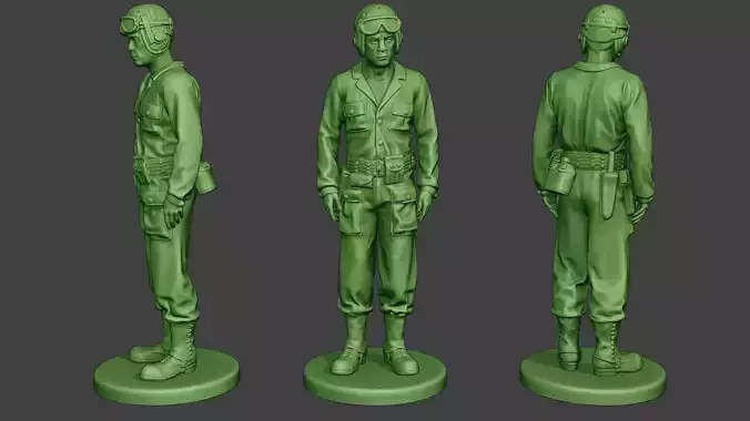 American Tank Crew unit ww2 Stand2 ATC1 3D print model