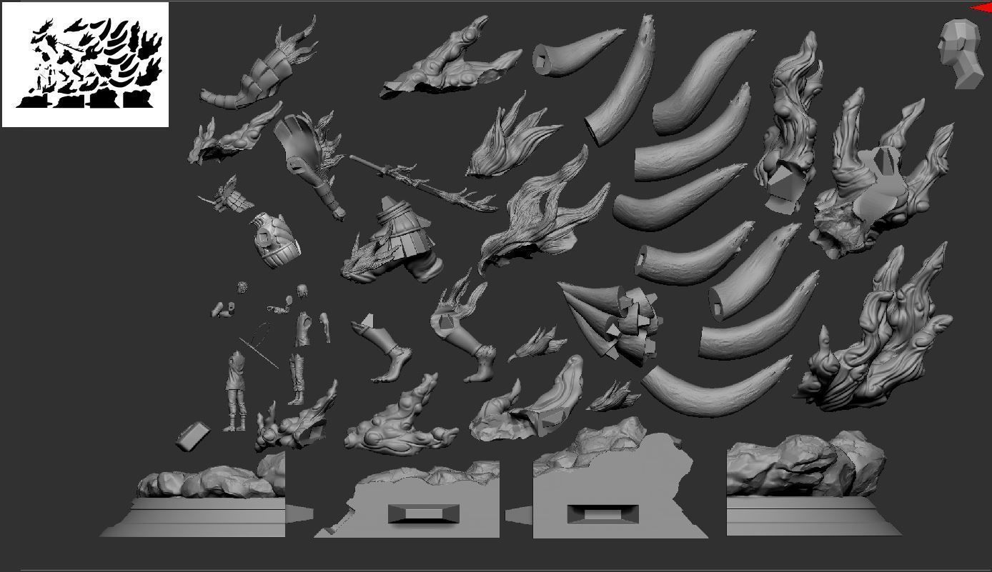 Kurama Susanoo Naruto Sasuke 3D print model_1