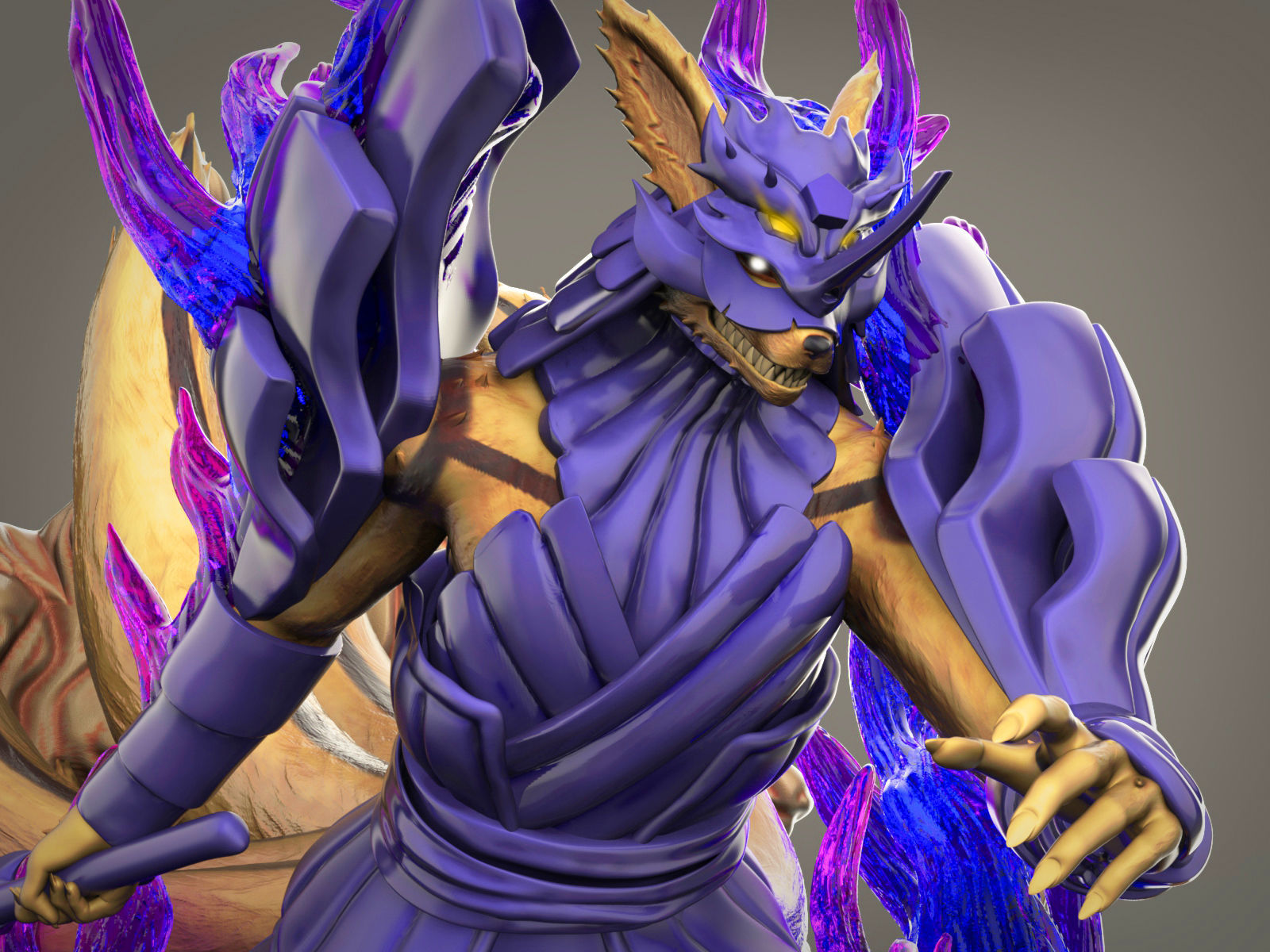 Kurama Susanoo Naruto Sasuke 3D print model_6