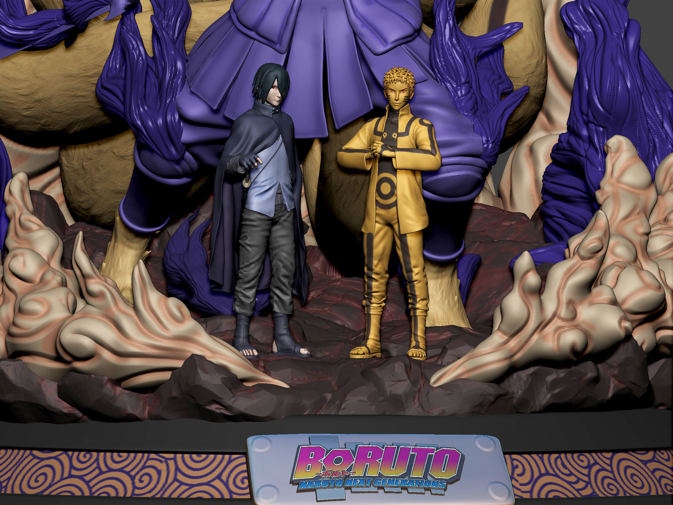 Kurama Susanoo Naruto Sasuke 3D print model_10