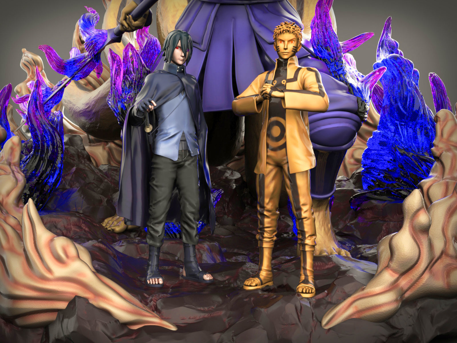 Kurama Susanoo Naruto Sasuke 3D print model_7