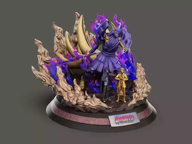 Kurama Susanoo Naruto Sasuke 3D print model