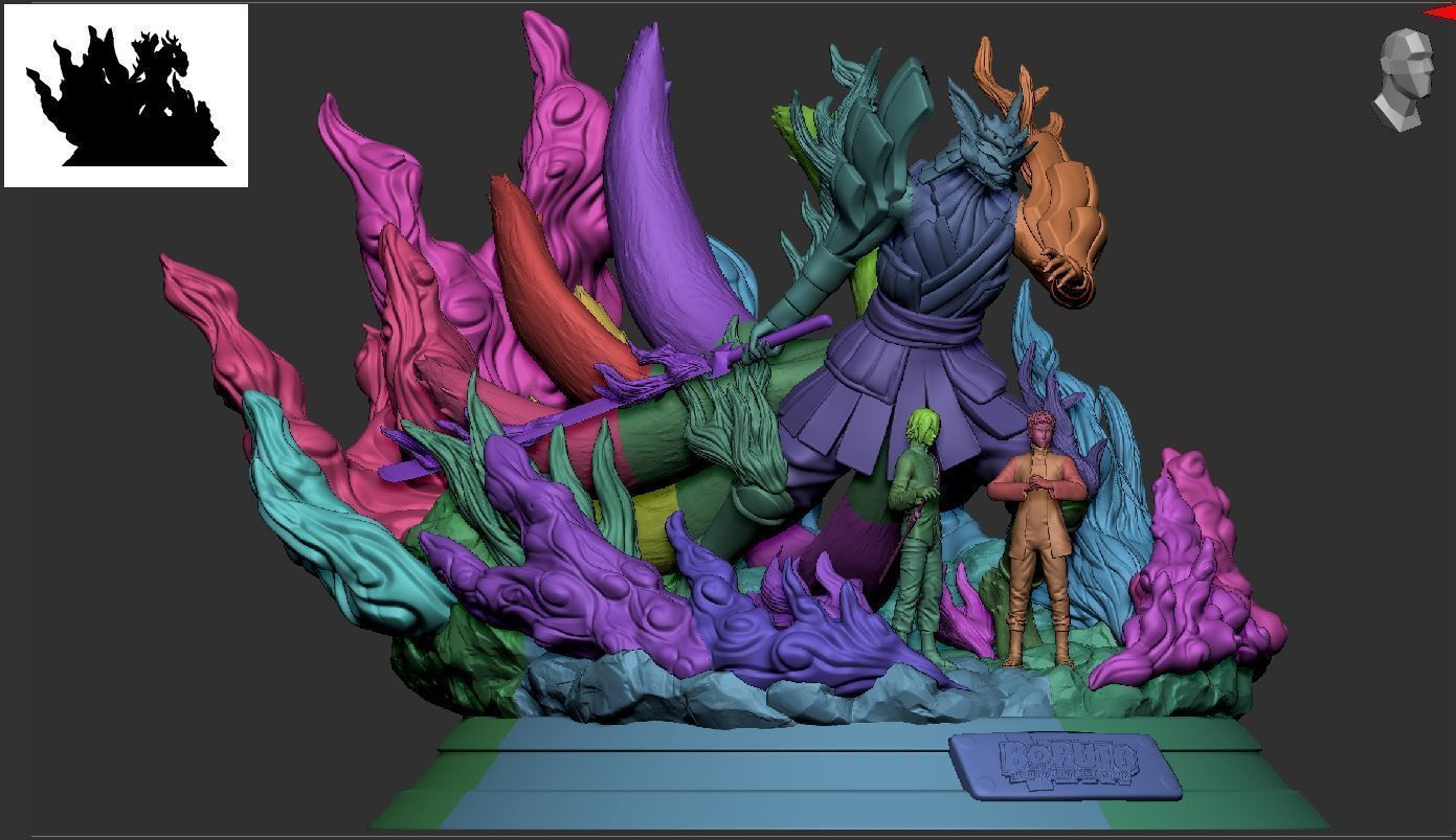 Kurama Susanoo Naruto Sasuke 3D print model_2
