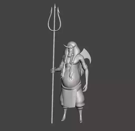 Hannyabal 3D Model deity with spear