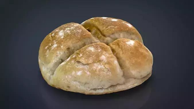 Round Loaf Low-poly 3D model