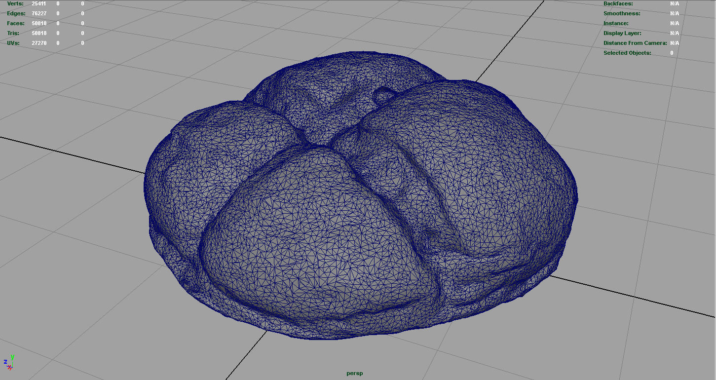 Round Loaf Low-poly 3D model_6