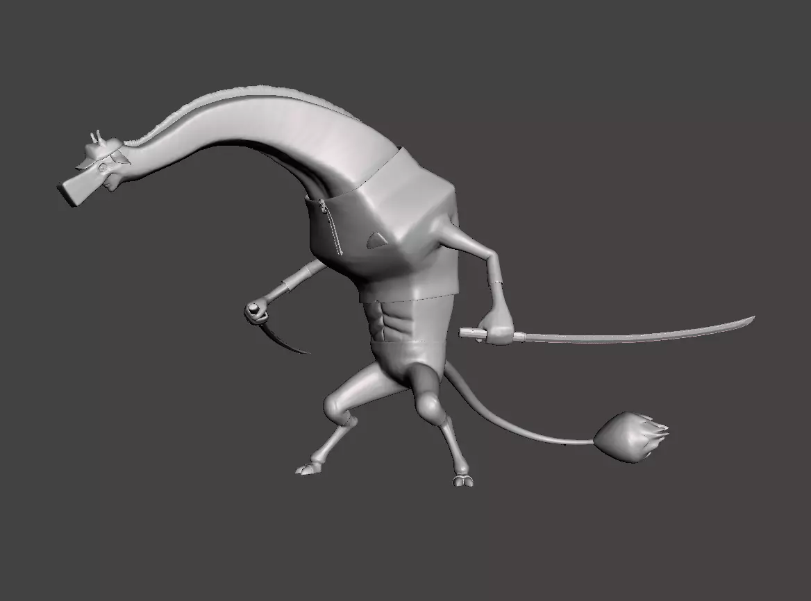 Kaku Giraffe transformation 3D Model 3D print model_0