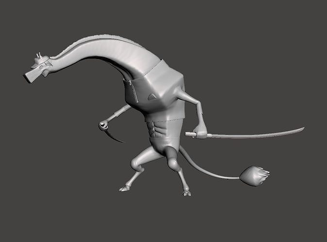Kaku Giraffe transformation 3D Model 3D print model