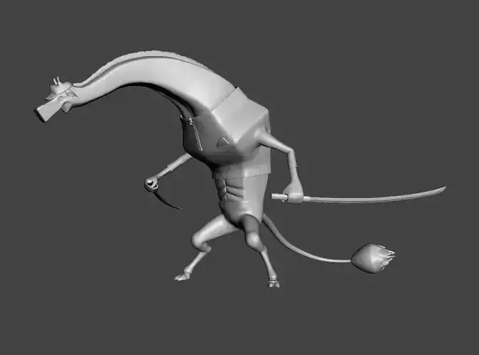 Kaku Giraffe transformation 3D Model