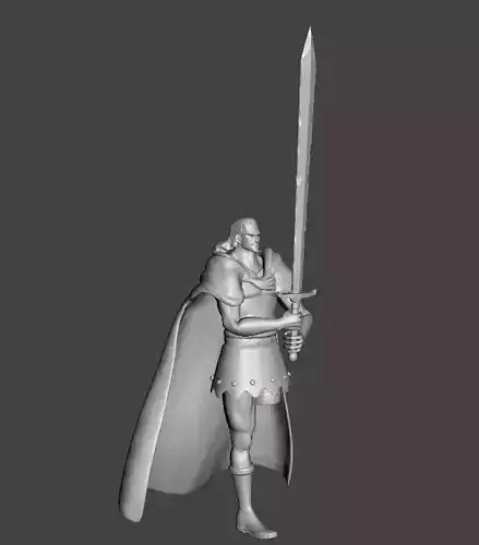 Kyros 3D Model knight holding sword