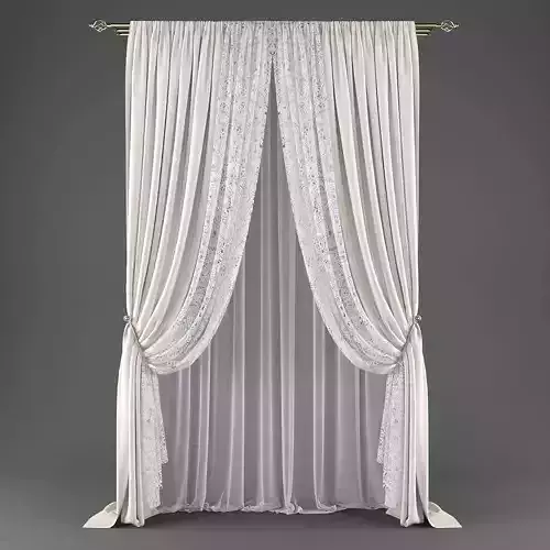 Curtains534 curtain with lace