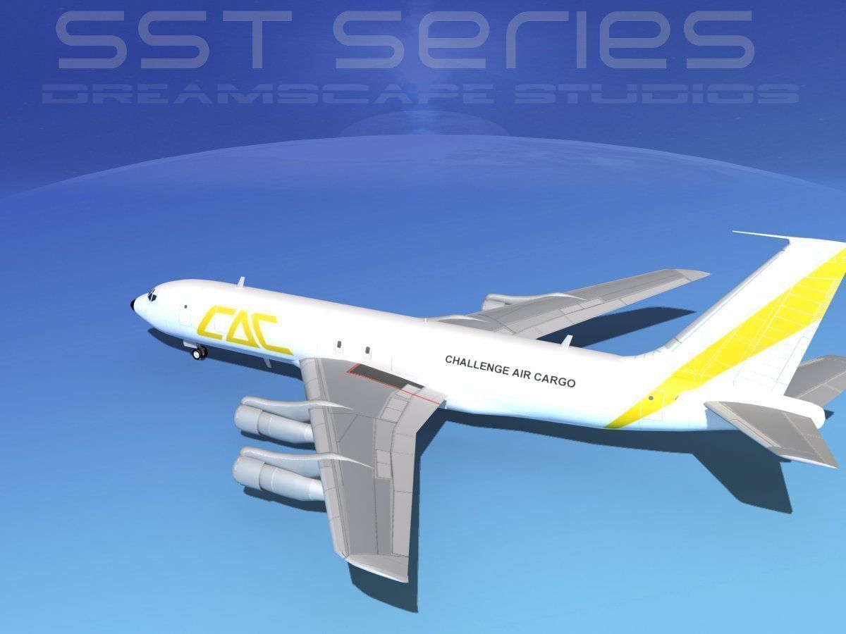 Boeing 707-320 SS Challenge Air Cargo 3D model_8