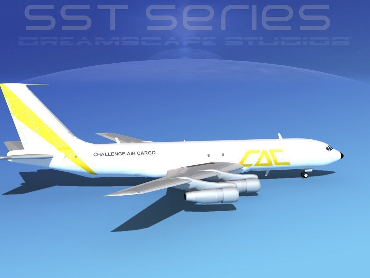 Boeing 707-320 SS Challenge Air Cargo 3D model_4
