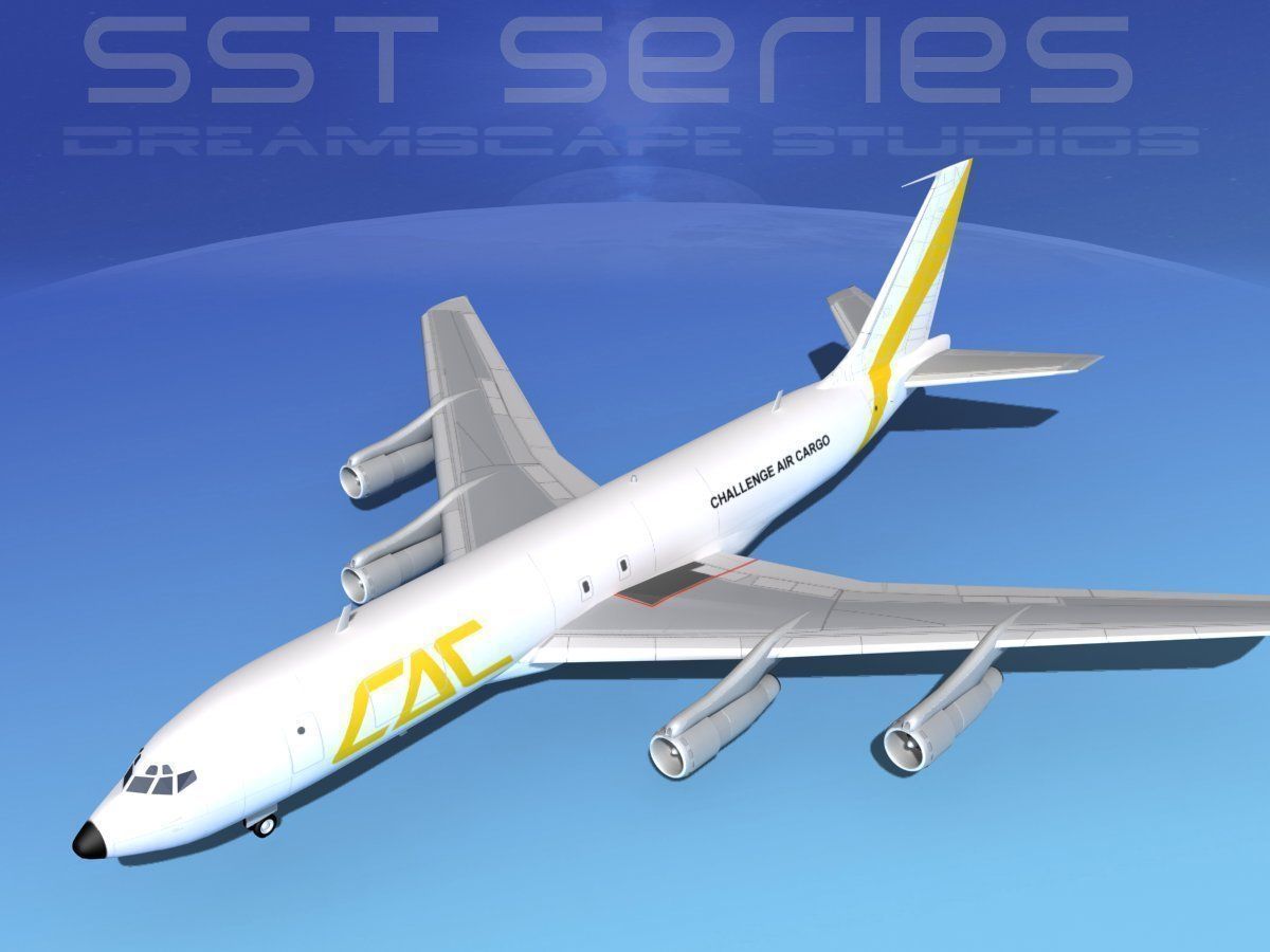 Boeing 707-320 SS Challenge Air Cargo 3D model_11