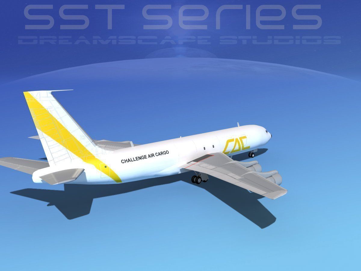 Boeing 707-320 SS Challenge Air Cargo 3D model_5