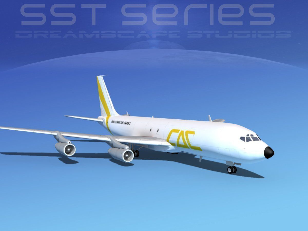 Boeing 707-320 SS Challenge Air Cargo 3D model_2