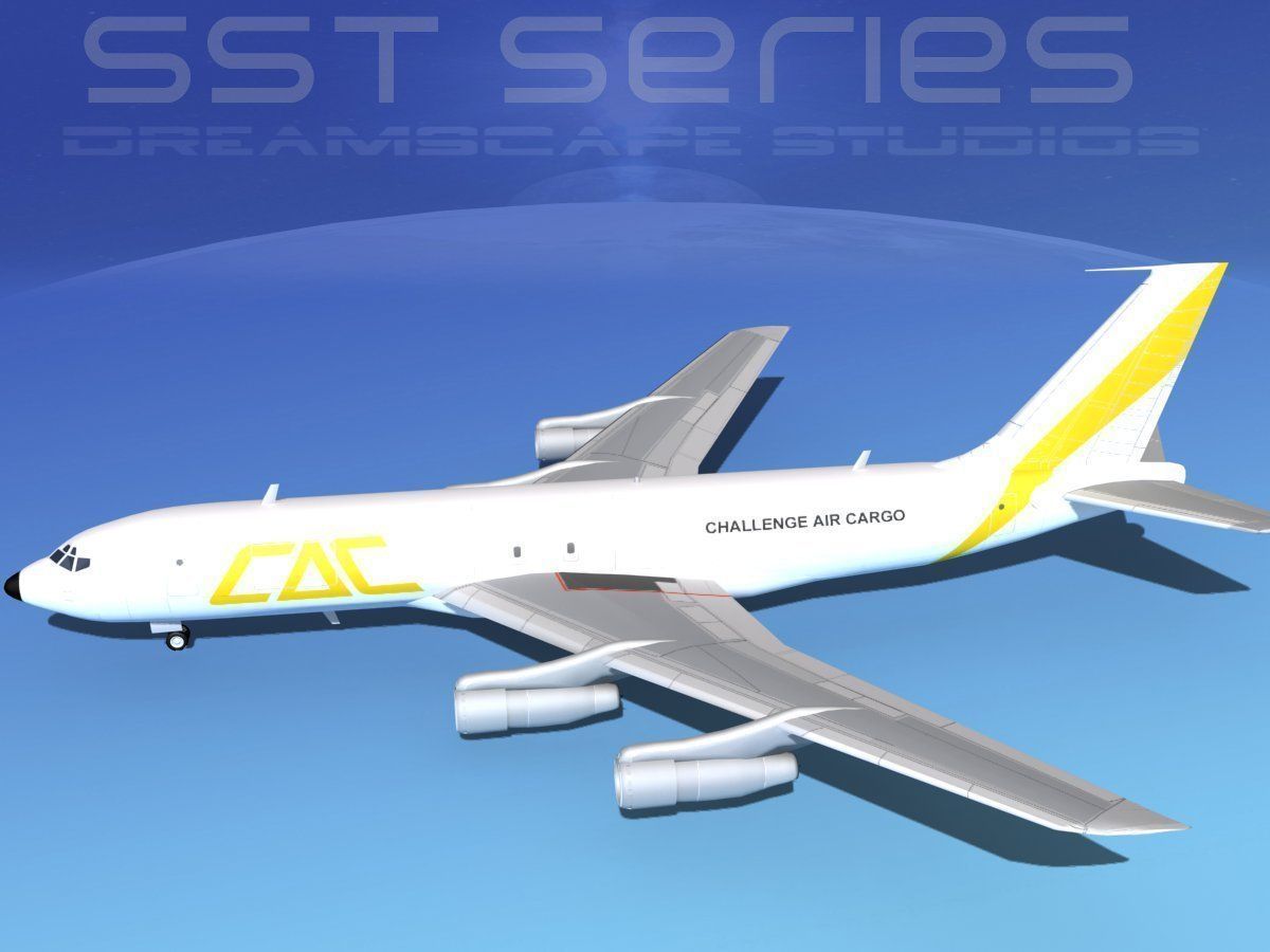 Boeing 707-320 SS Challenge Air Cargo 3D model_9