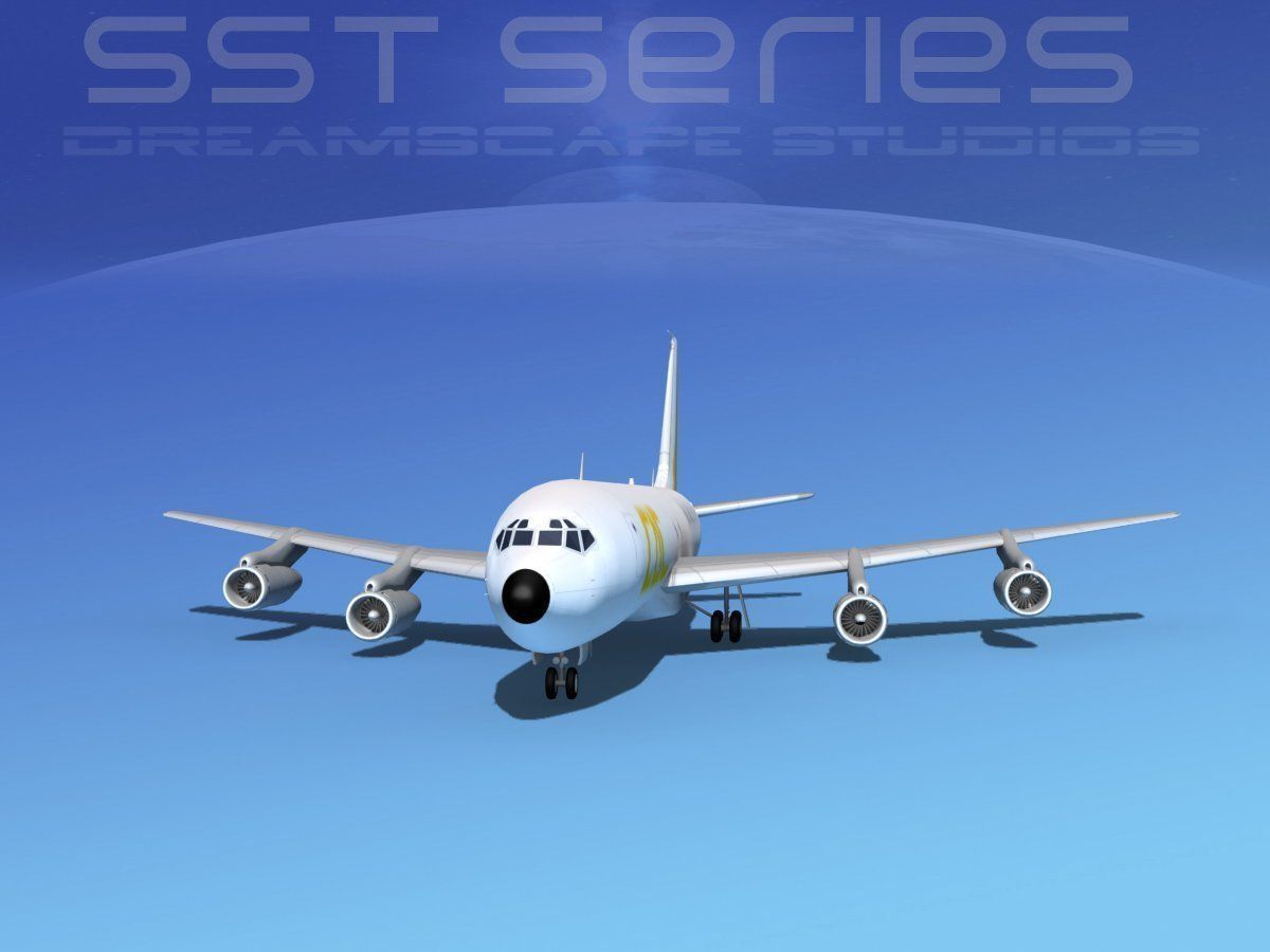 Boeing 707-320 SS Challenge Air Cargo 3D model_1