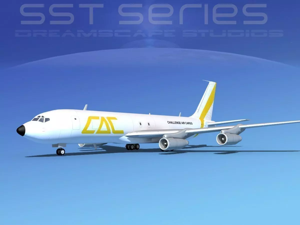 Boeing 707-320 SS Challenge Air Cargo 3D model_0