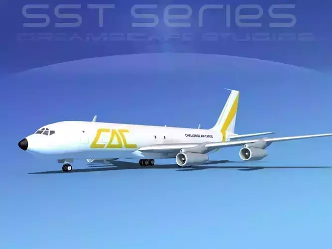 Boeing 707-320 SS Challenge Air Cargo 3D model Boeing 707-320 SS Challenge Air Cargo 3D model
