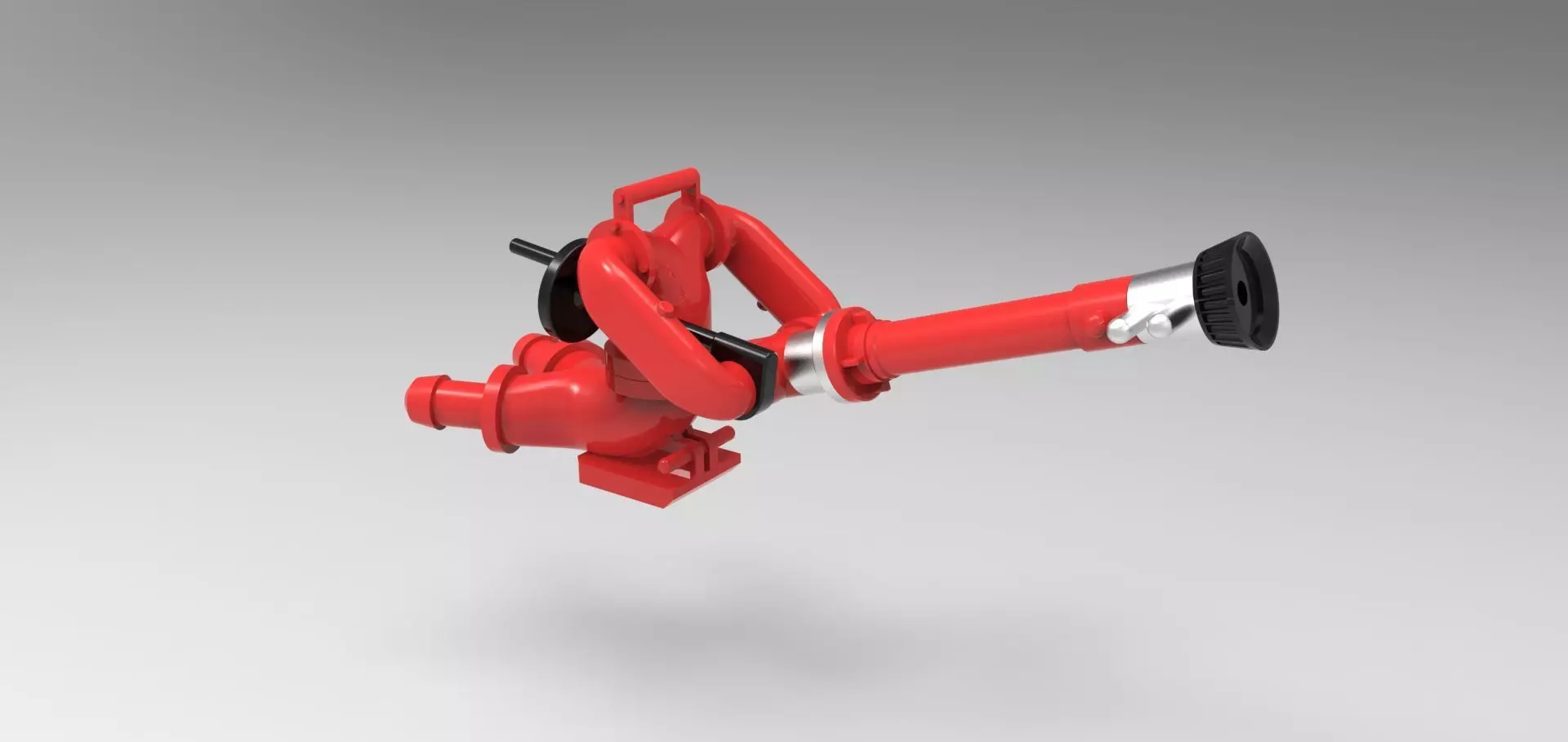 Railing fire monitor for rescue cruisers 3D print model_0