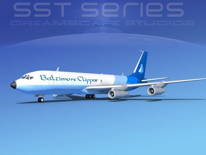 Boeing 707-320 SS Clipper Air Cargo 3D model