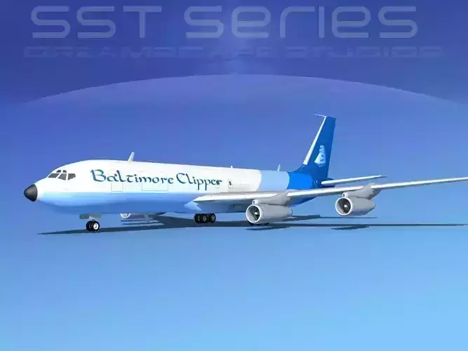Boeing 707-320 SS Clipper Air Cargo 3D model