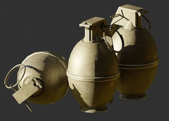 M26 High-Explosive Frag Grenade Low-poly 3D model