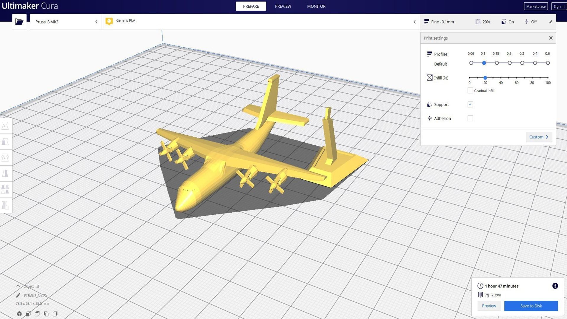 AN-70 plane  3D print model_7