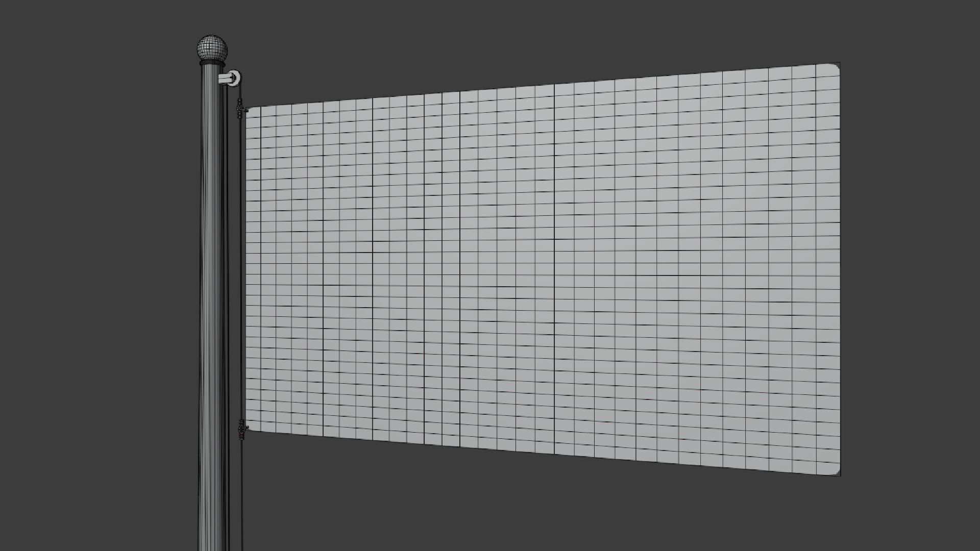 Animated Flag of Czech Republic Low-poly 3D model_7
