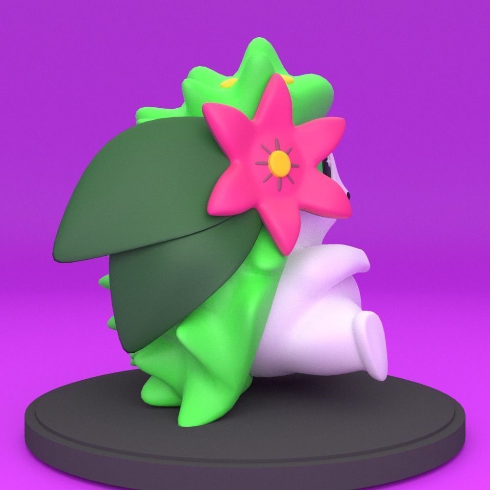 Shaymin toy with flowers Free 3D print model_2
