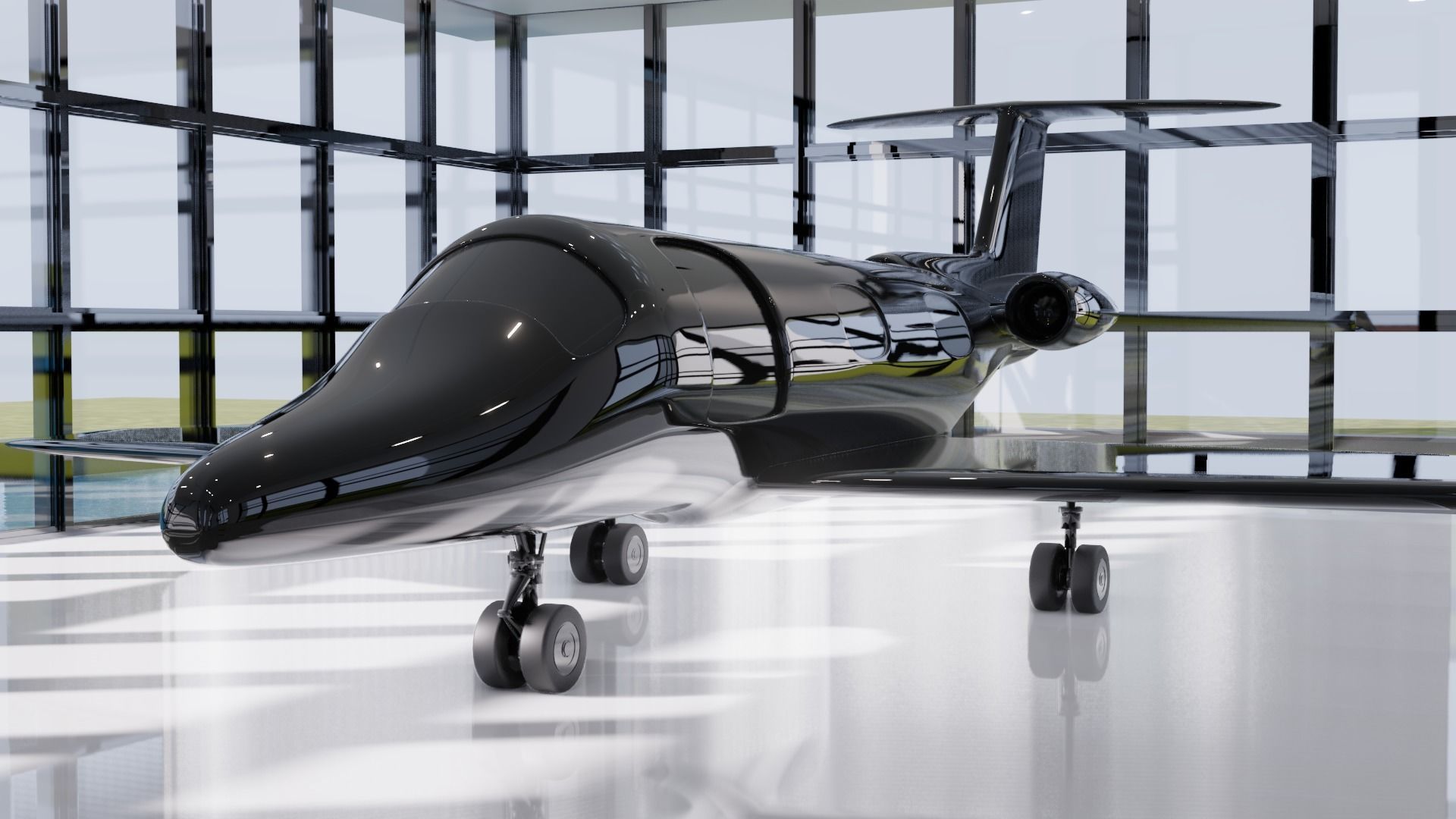 Private Jet 3D model_1