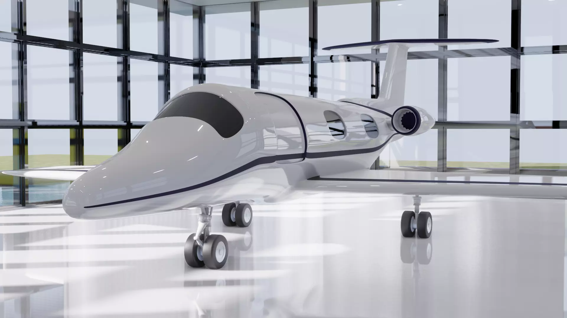 Private Jet 3D model_0