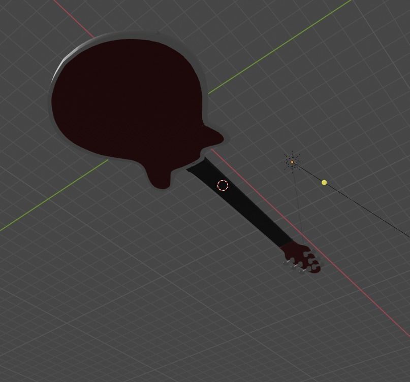 Electric Guitar Red Special 3D model_1