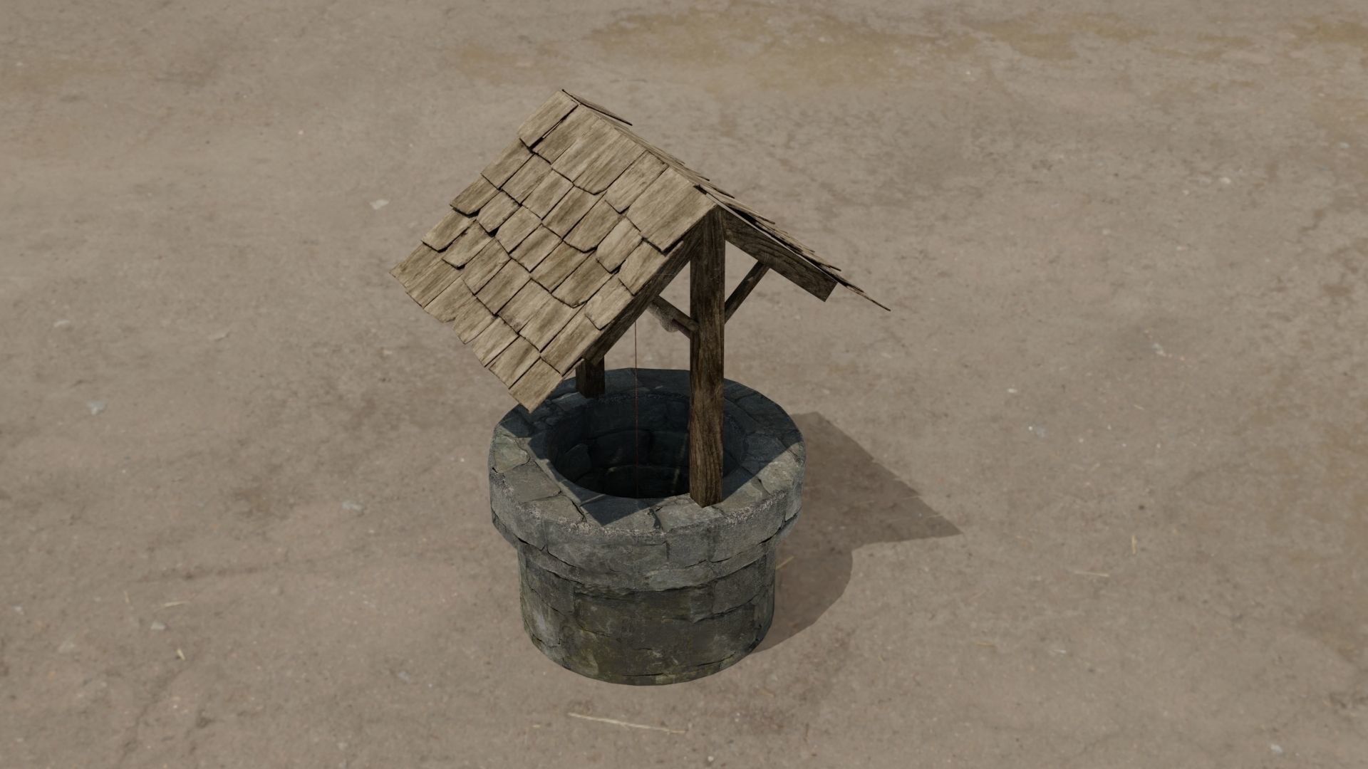 Wishing Well 3D model Low-poly 3D model_18