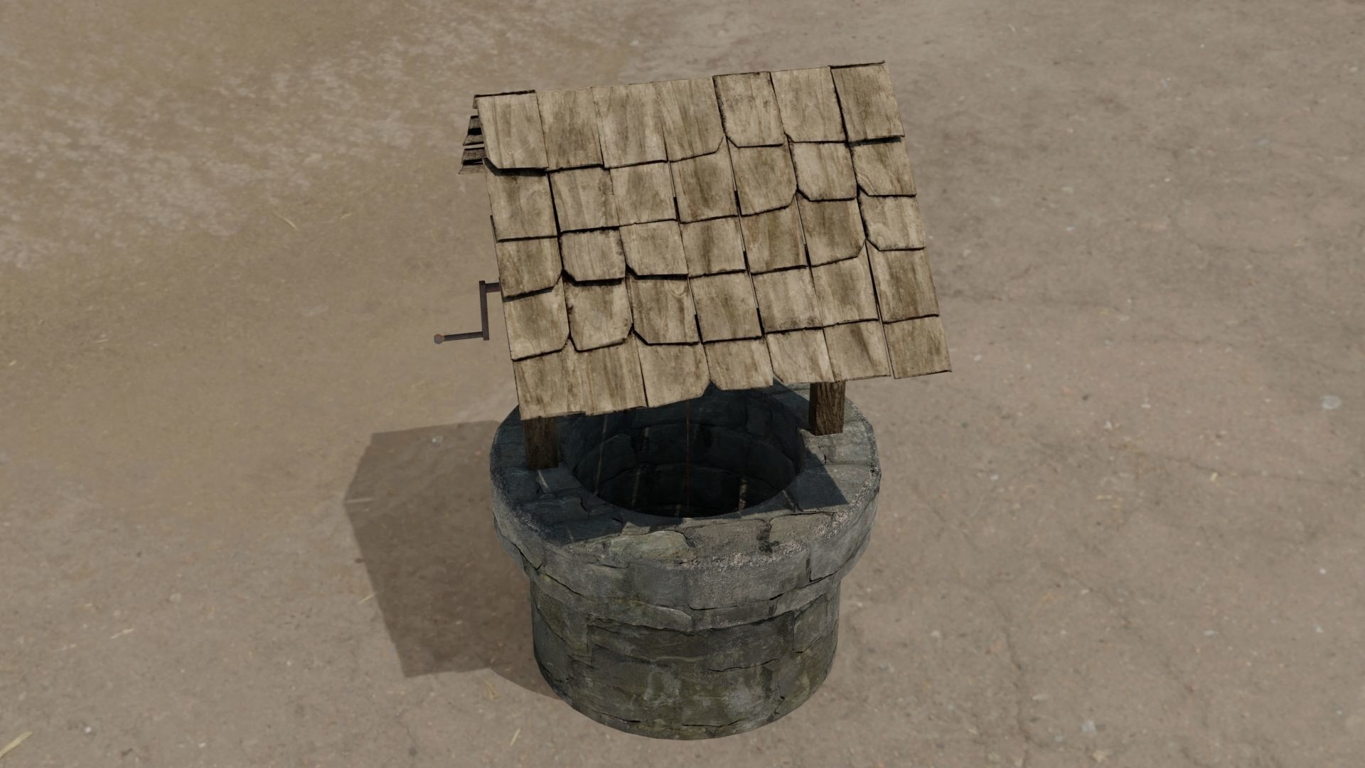 Wishing Well 3D model Low-poly 3D model_1