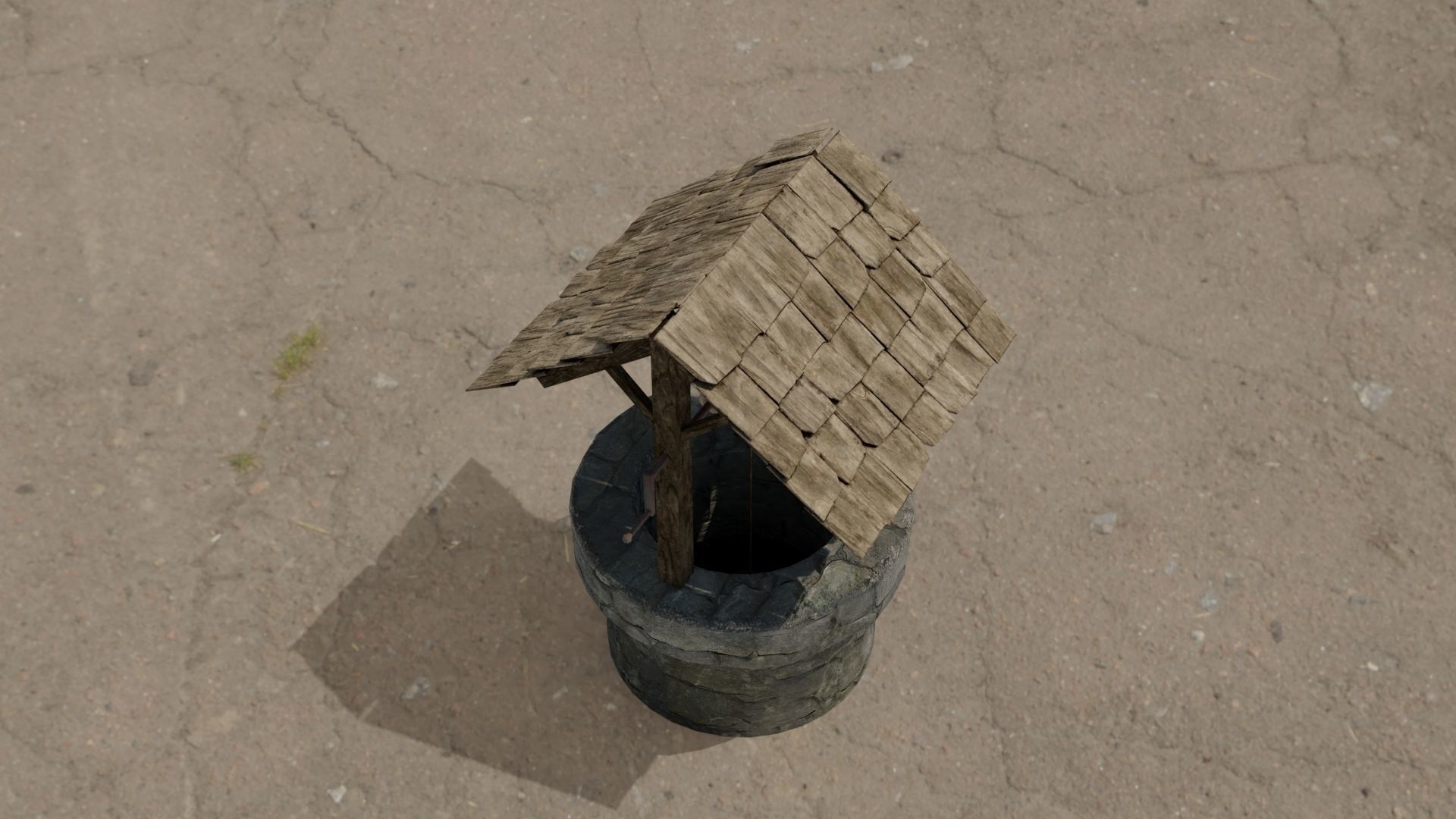 Wishing Well 3D model Low-poly 3D model_14