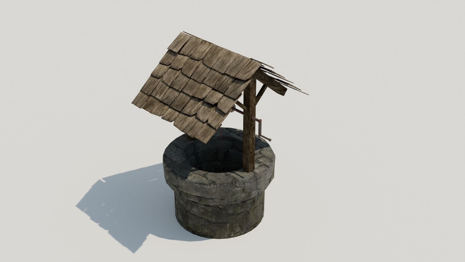 Wishing Well 3D model Low-poly 3D model_10