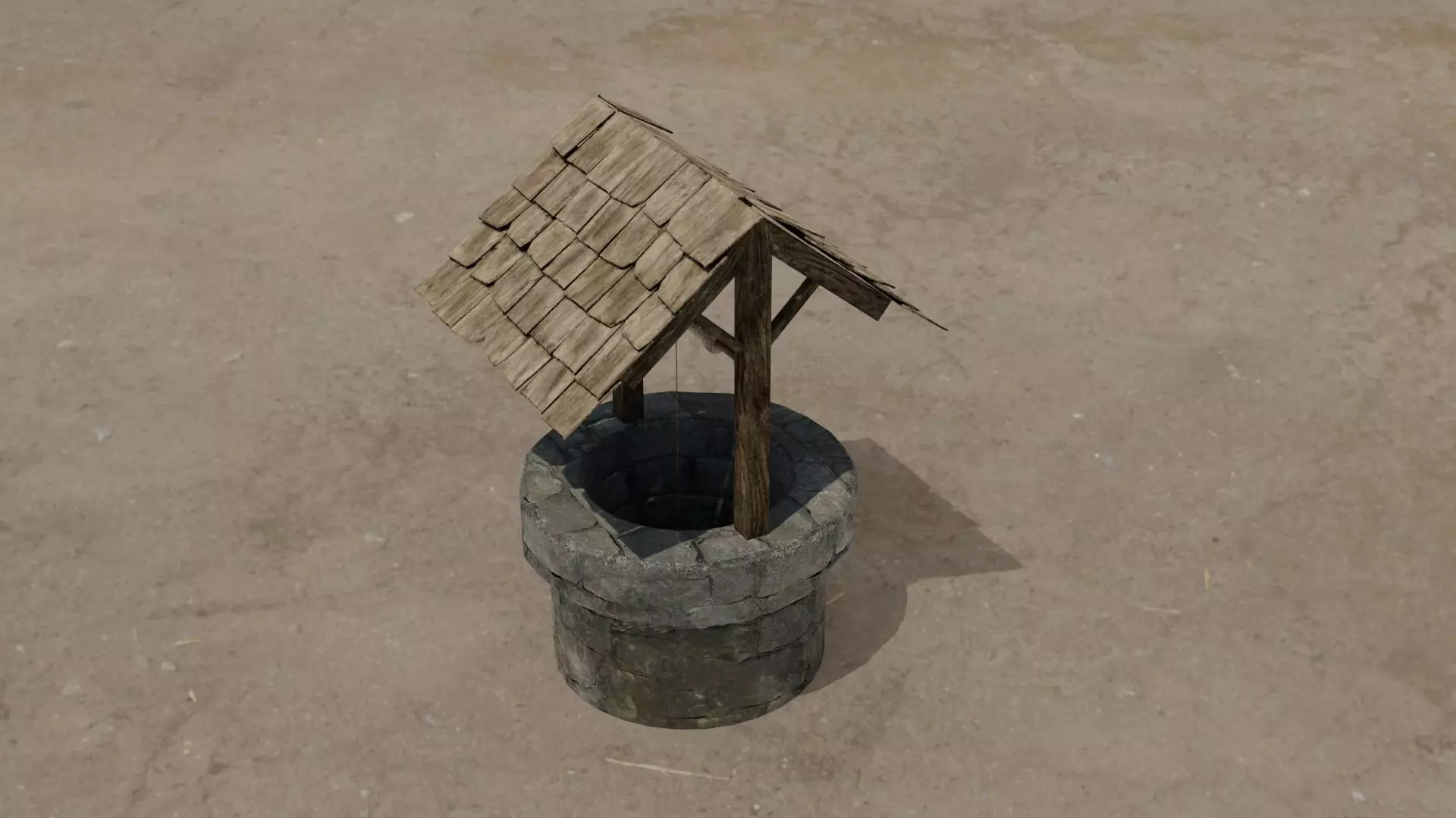 Wishing Well 3D model Low-poly 3D model_0