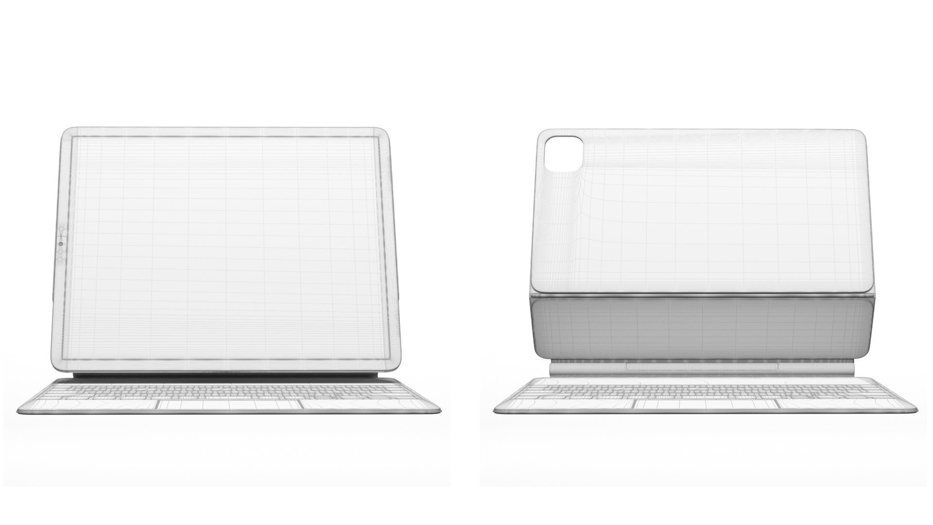 iPad Pro 12 inch-Magic keybord Apple Pencil 3D model_20