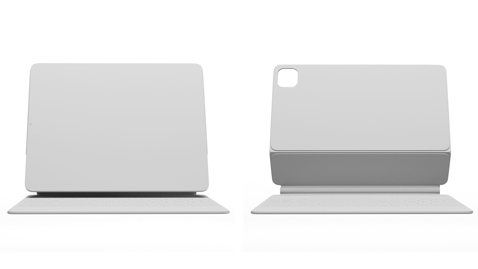 iPad Pro 12 inch-Magic keybord Apple Pencil 3D model_16