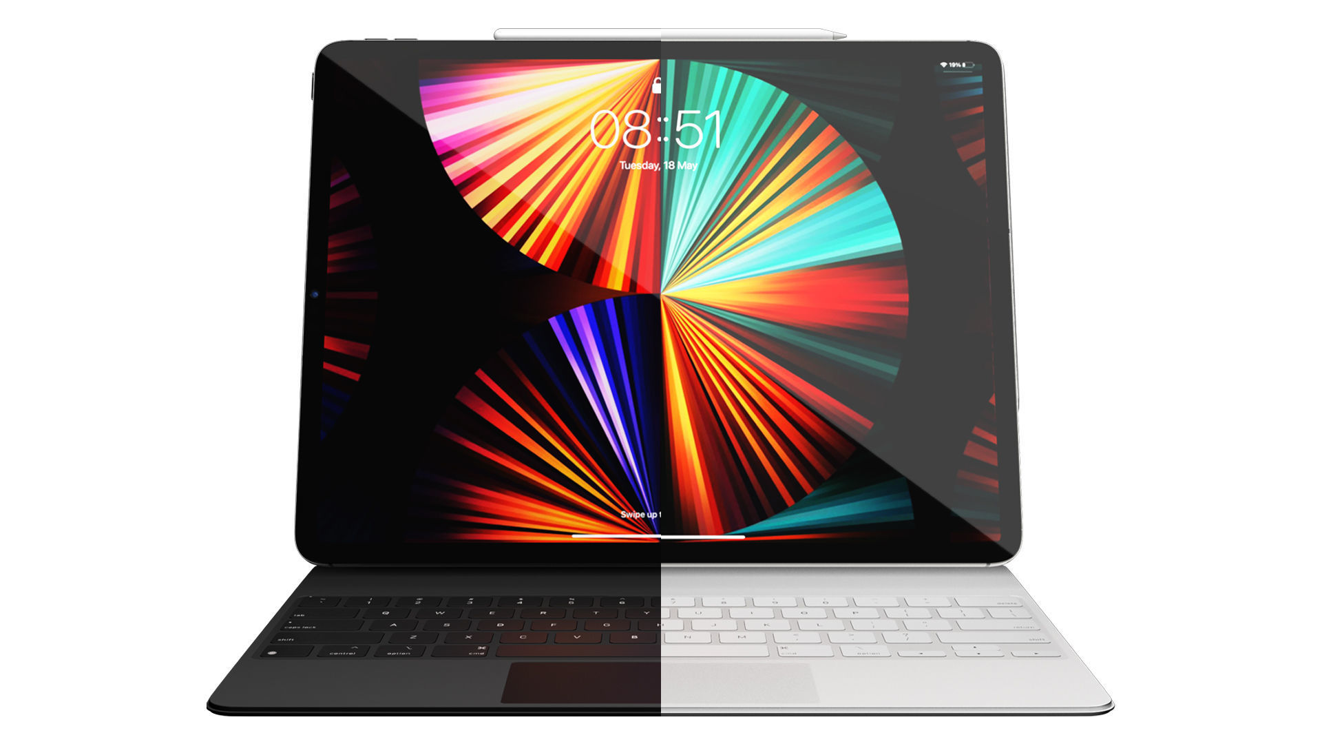 iPad Pro 12 inch-Magic keybord Apple Pencil 3D model_3