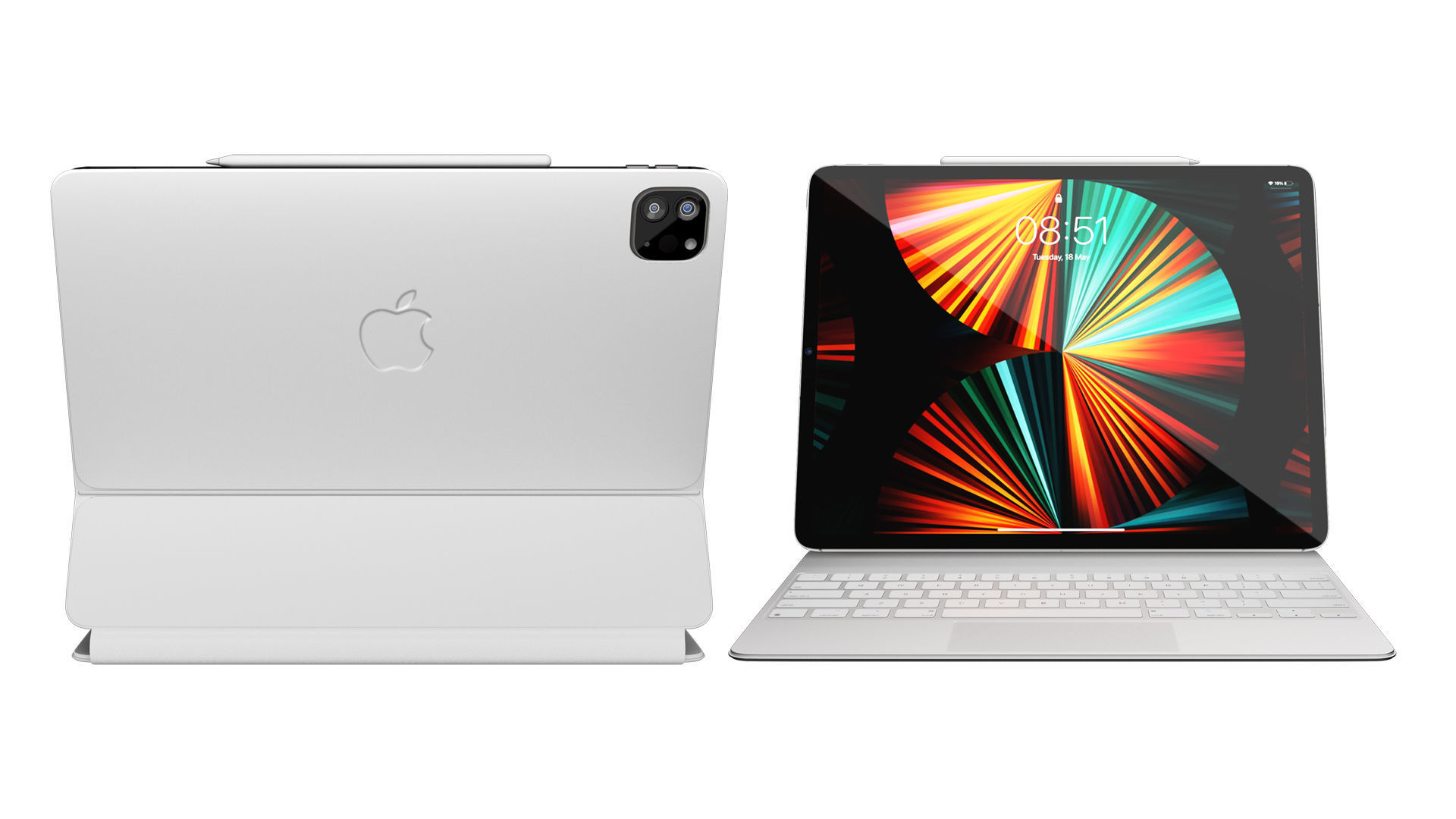 iPad Pro 12 inch-Magic keybord Apple Pencil 3D model_13