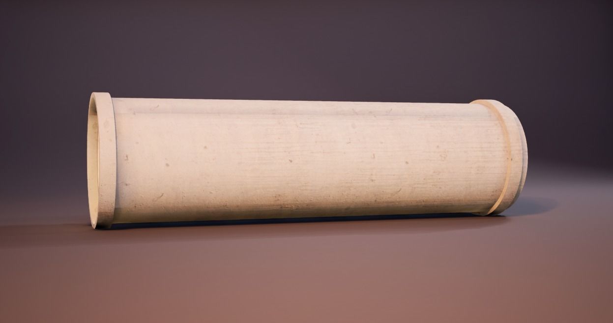 Modular Concrete Pipe Free low-poly 3D model_15