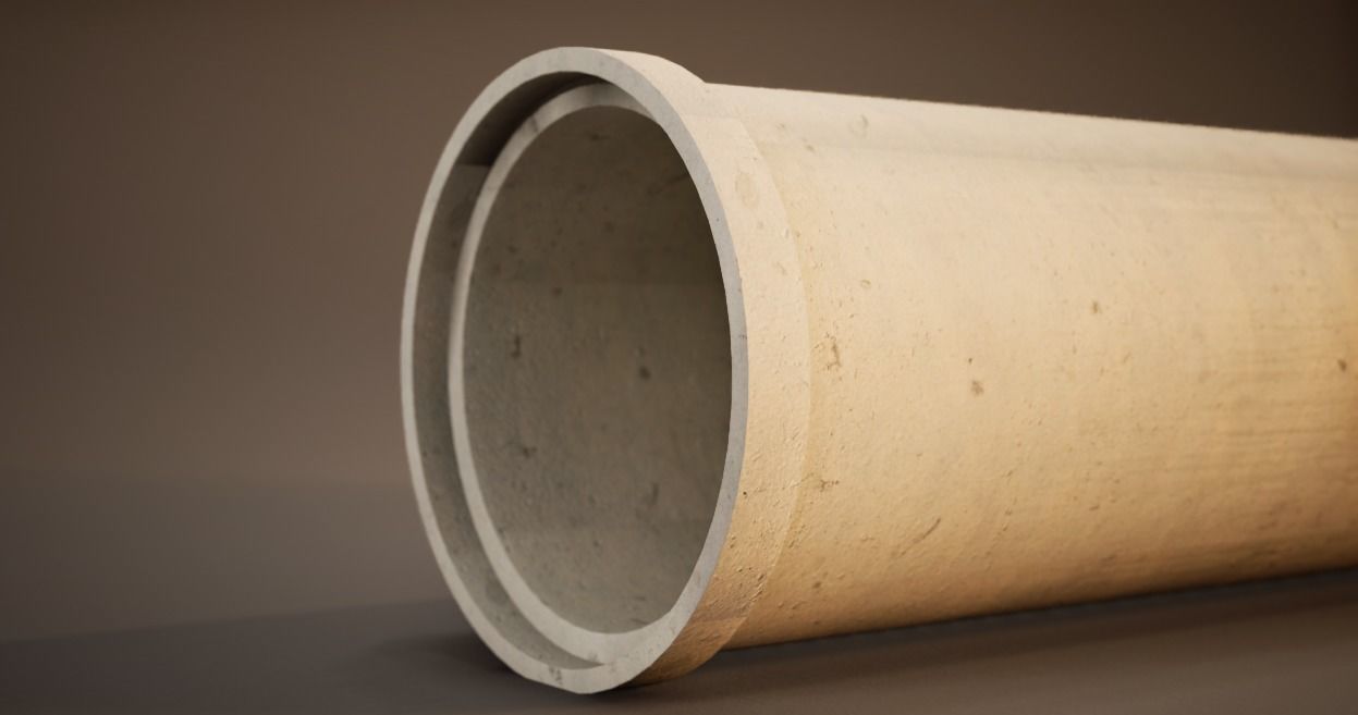 Modular Concrete Pipe Free low-poly 3D model_1