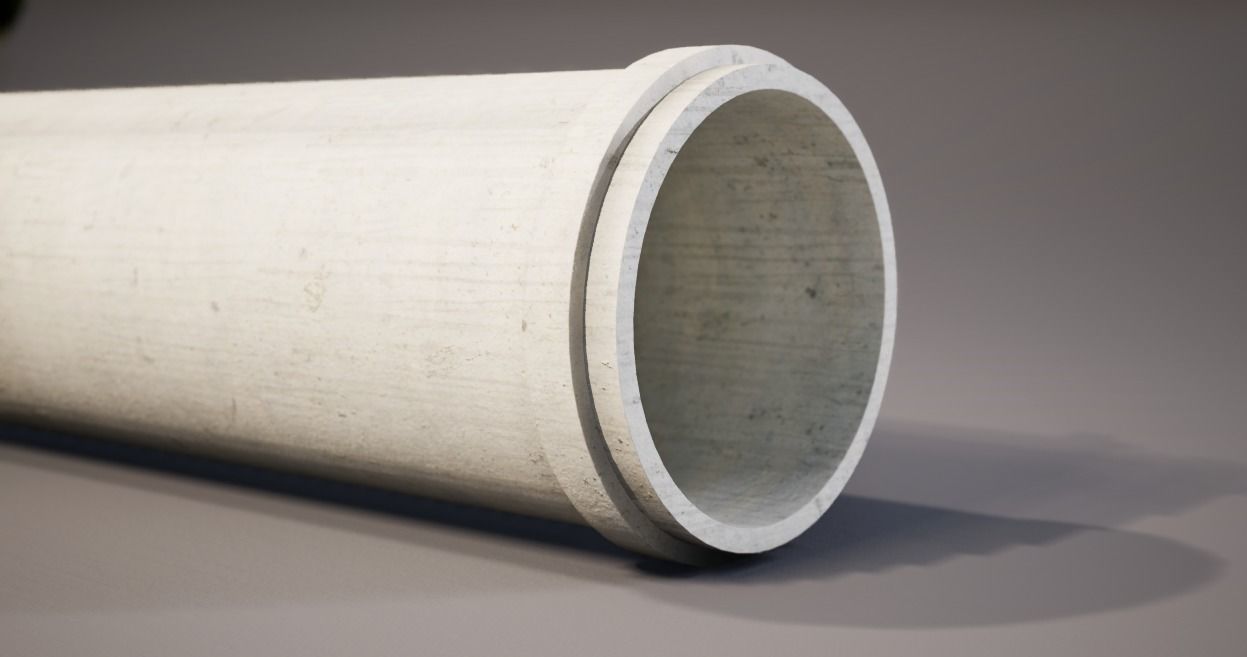 Modular Concrete Pipe Free low-poly 3D model_11