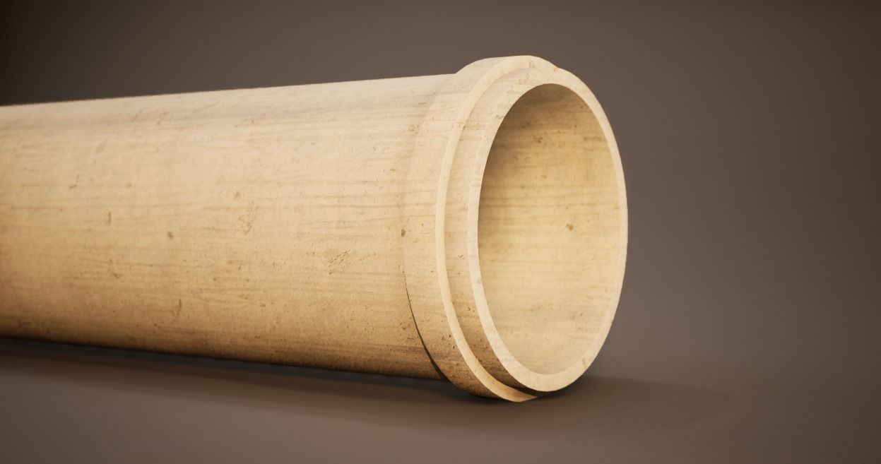 Modular Concrete Pipe Free low-poly 3D model_5