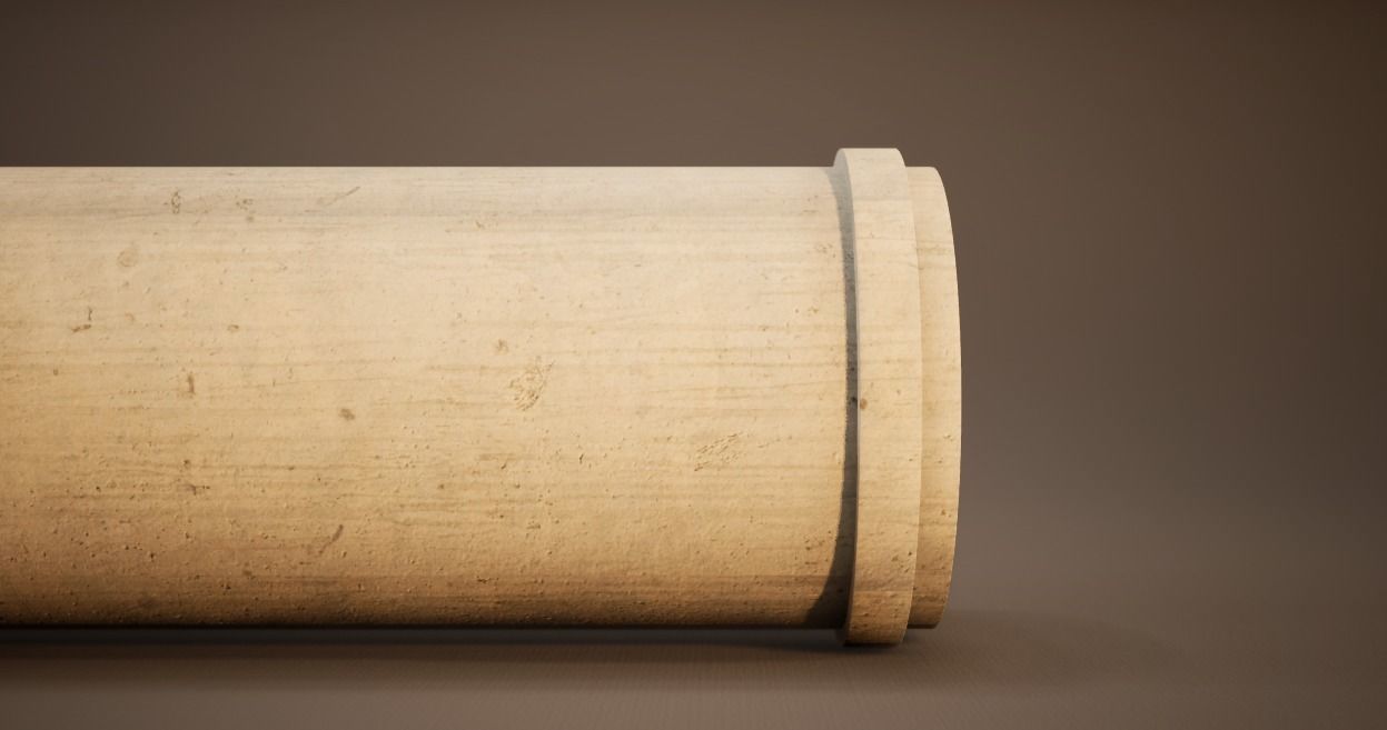 Modular Concrete Pipe Free low-poly 3D model_4