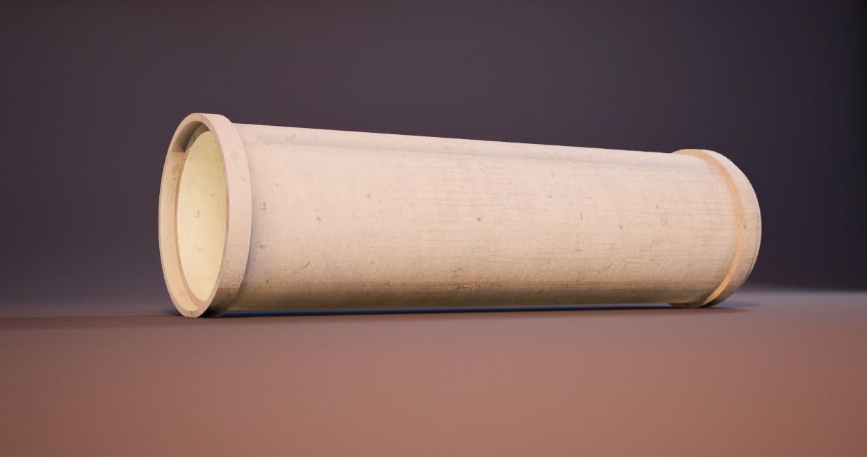Modular Concrete Pipe Free low-poly 3D model_21